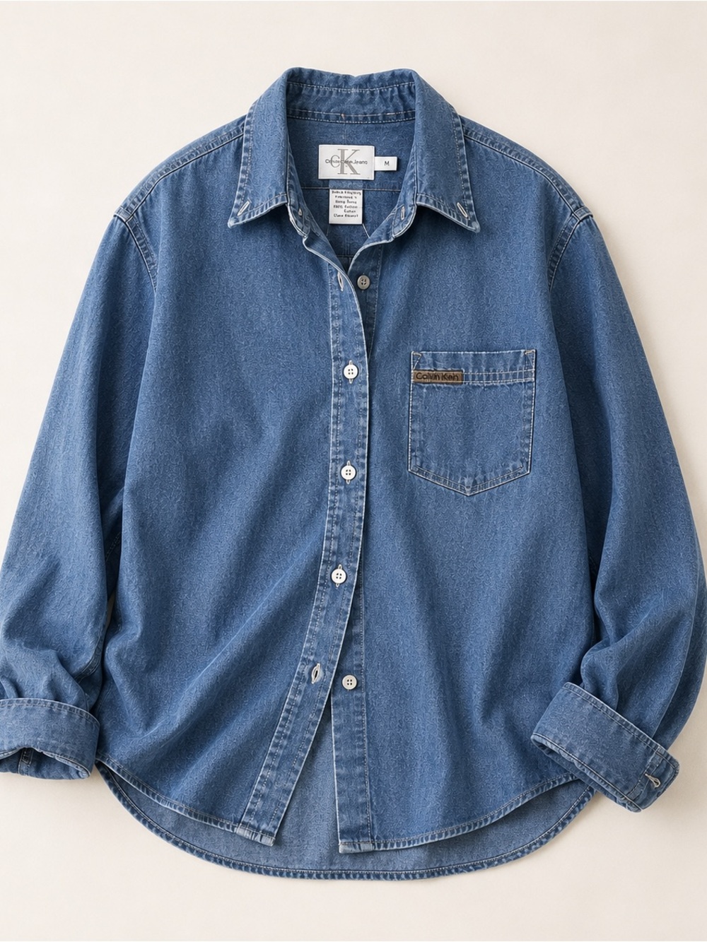 ⭐️SOLD Vintage Calvin Klein Denim Button Up Chambray Shirt